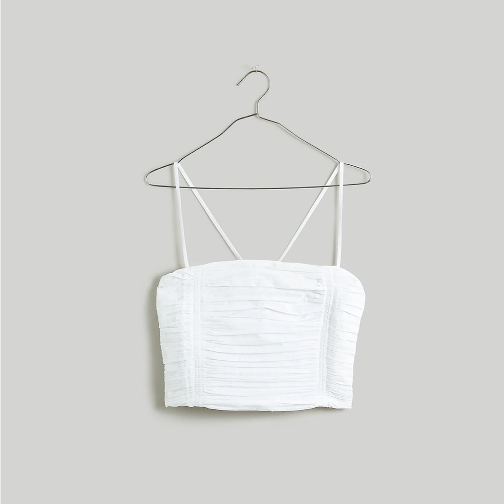 NWT Madewell Poplin Crop Tube Top
